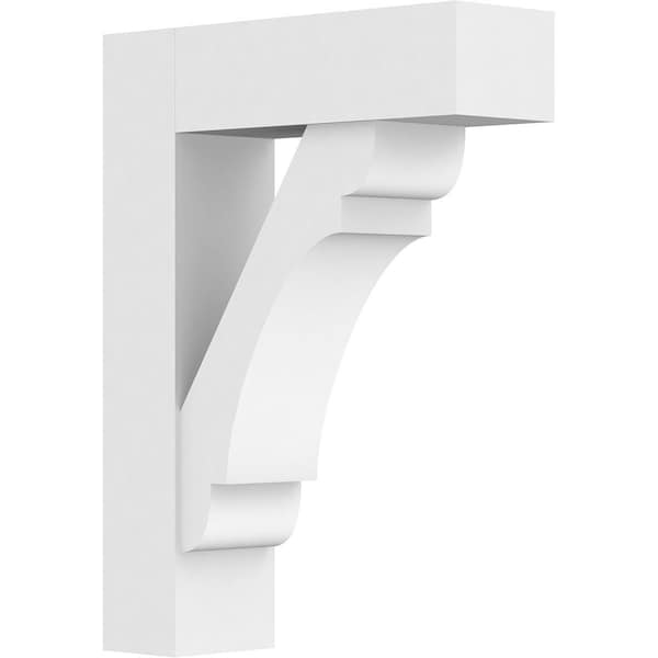 Ekena Millwork Standard Olympic Architectural Grade PVC Bracket with Block Ends, 5"W x 18"D x 24"H BKTP05X18X24OLY05 - main